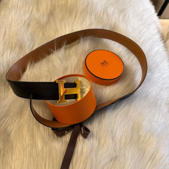 Hermès Pre-Owned 1997 Constance reversible leather belt 35.5" long, Small - Picture 8 of 11